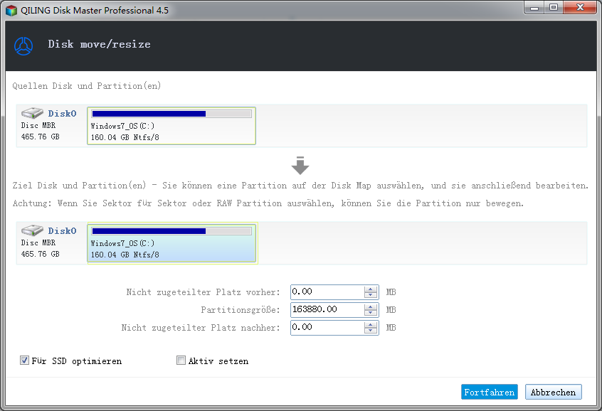 Disk move/resize