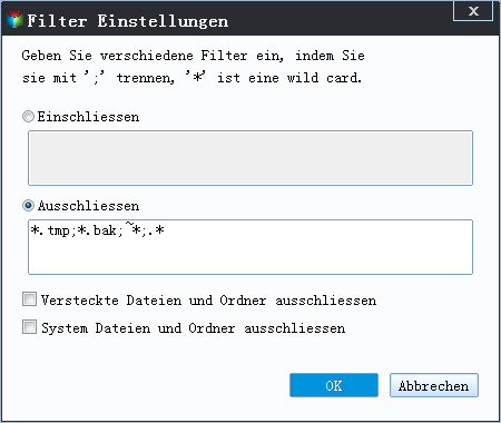 Datei Filter