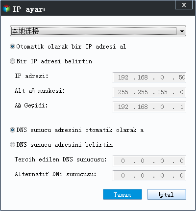 IP ayarı