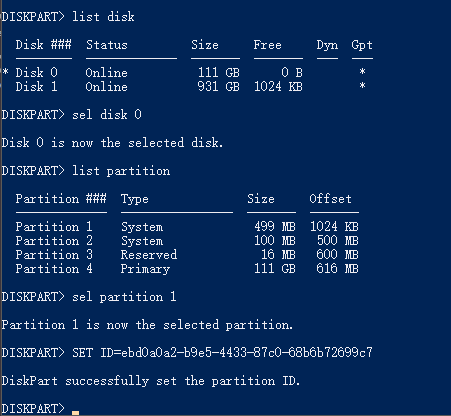 can not delete efi partition 