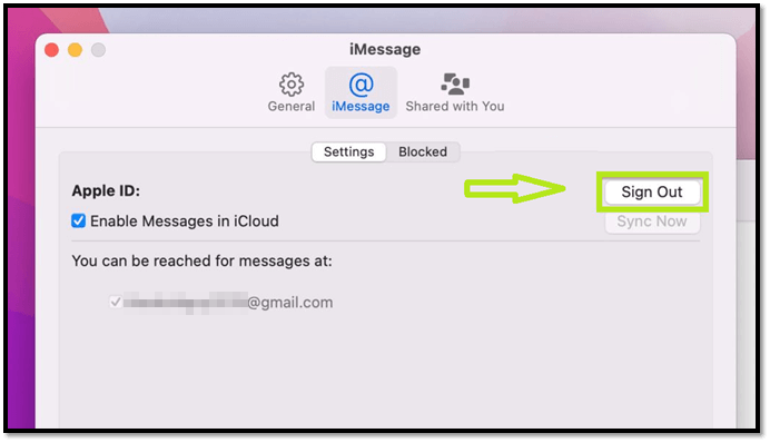 sign out of imessage