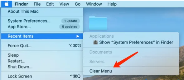 Clear with Apple Menu