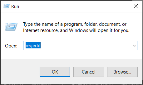 Access the Registry Editor