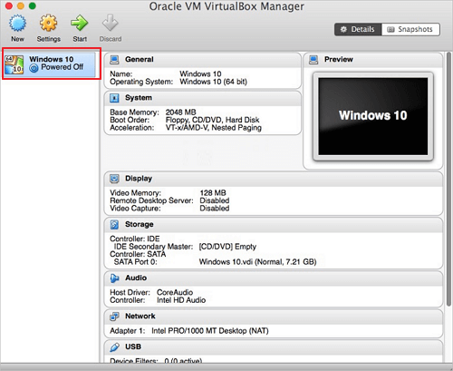 install Windows 10 on MAC with VirtualBox - 3