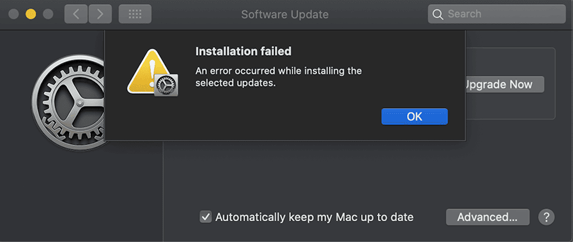 macOS 13 Ventura Installation Failed