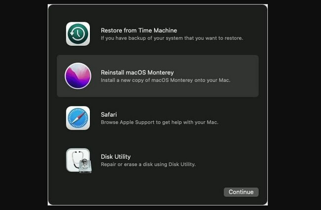 perform macOS Recovery