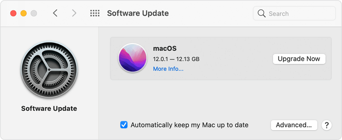 check for macOS update