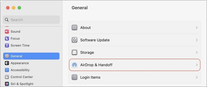 adjust AirDrop and Handoff settings