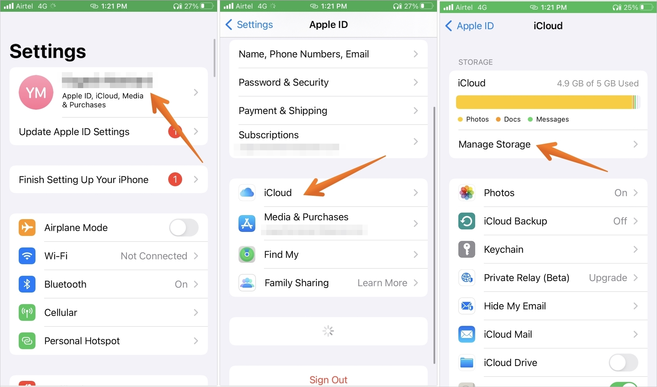 manage storage icloud photos 