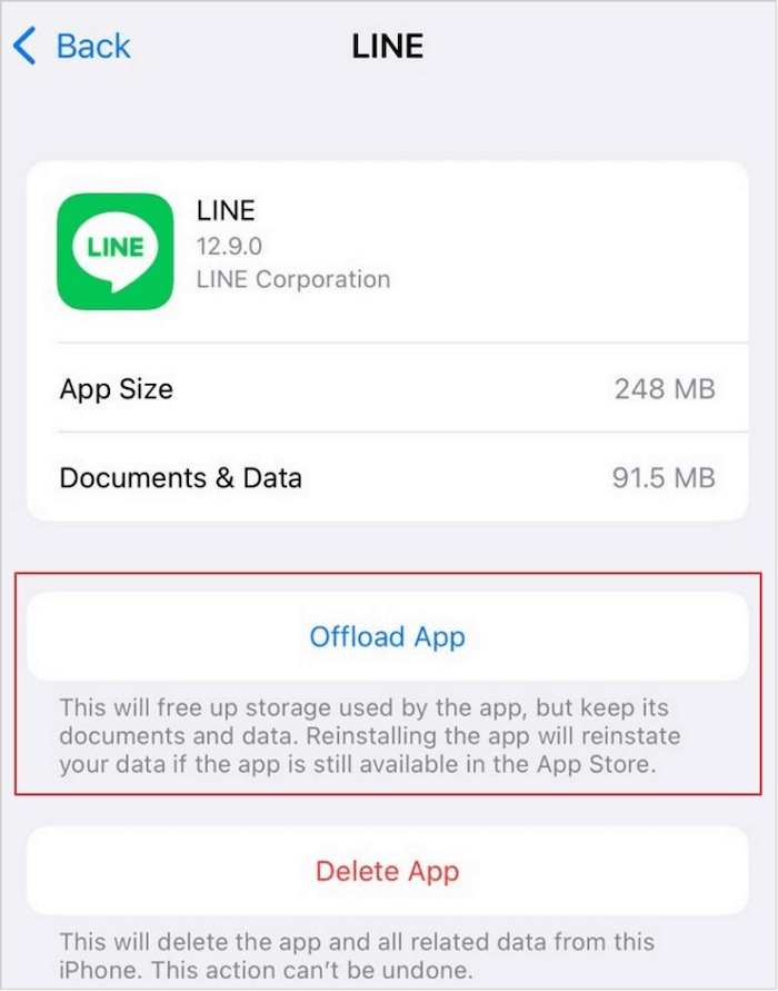 offload line app