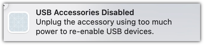 USB Accessories Disabled on macOS 13 error