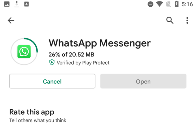 update whatsapp