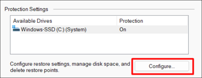 configure settings