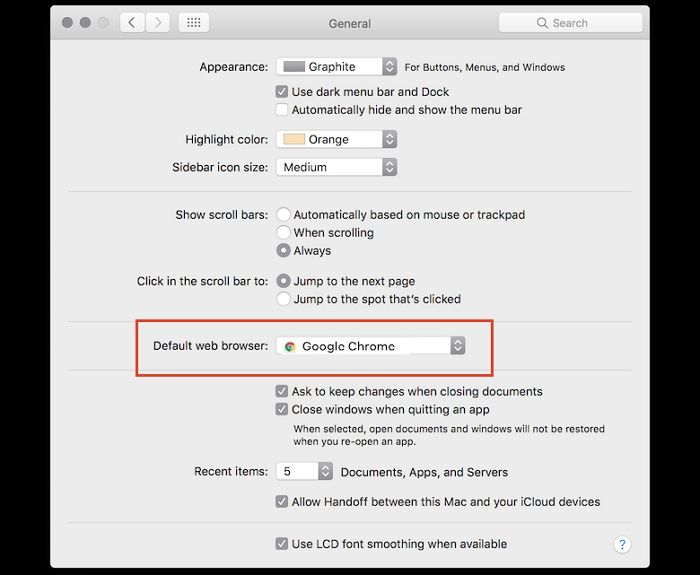 Change Default Browser in macOS