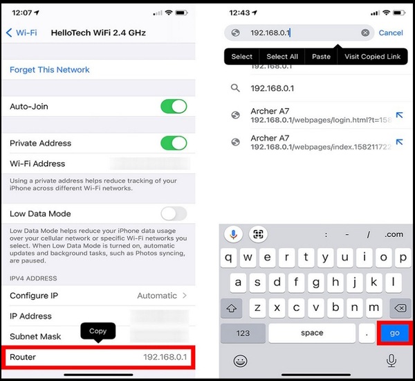 paste the routers ip address in the browser