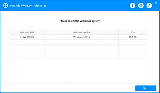 choose the windows system and hit next