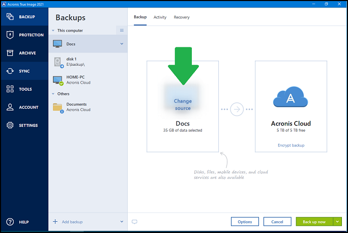 click change resource