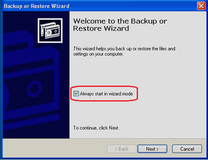 Always start in Wizard Mode