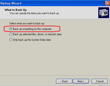 Backup everything on computer
