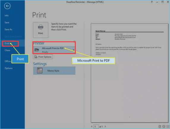 microsoft print to pdf