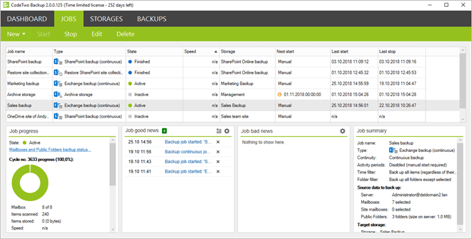 Code Two Exchange Backup