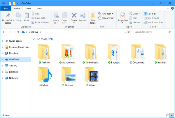 select files and folders