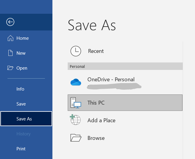 Saving Files To Onedrive