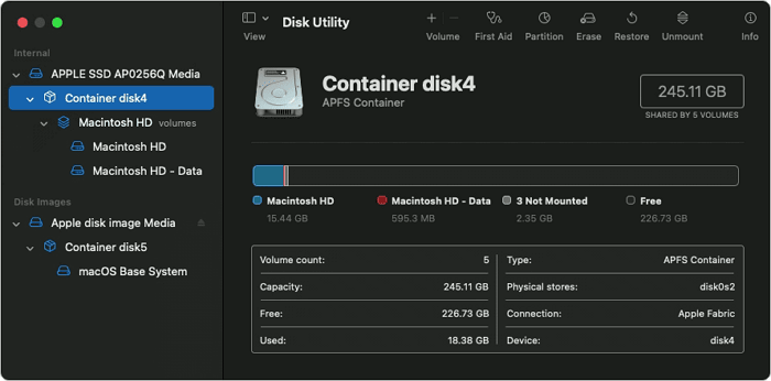 Disk Utility macOS