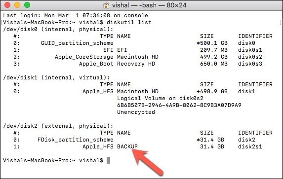 list of mounted and unmounted drives