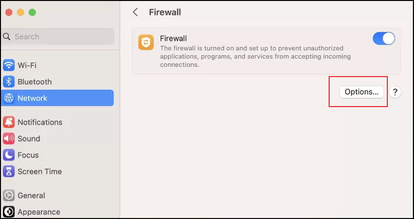 firewall options