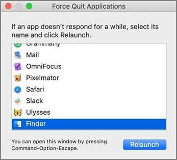 force quit the Finder to fix error code 43