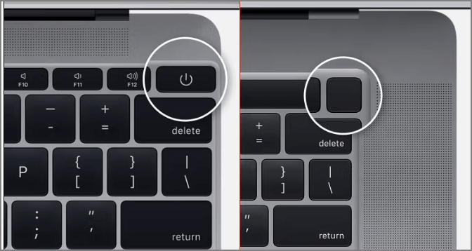 Press the power button to turn off Mac