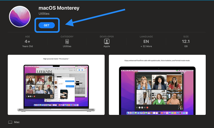 install macOS Monterey