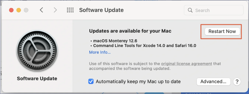 Mac application update
