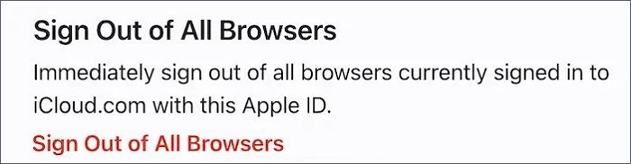 Sign out of all browsers