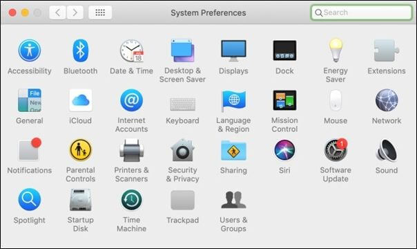 select Bluetooth in System Preferences