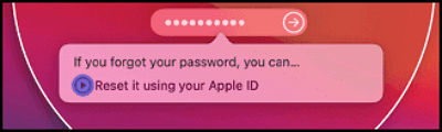 use Apple ID to reset the MacBook password