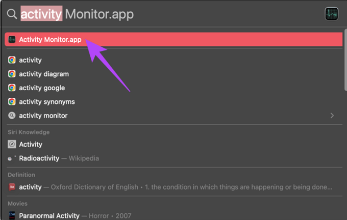 open macOS Activity Monitor