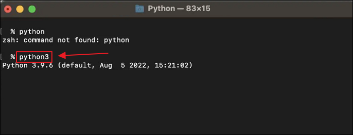 Use Python3 instead of Python