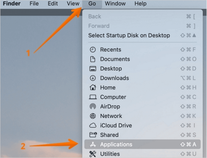 open Mac Applications folder