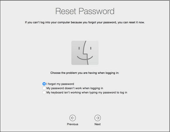 Mac password resetting