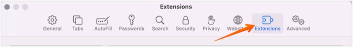 Uninstall Safari Extensions