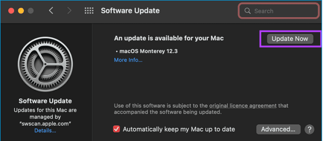 update macOS Monterey