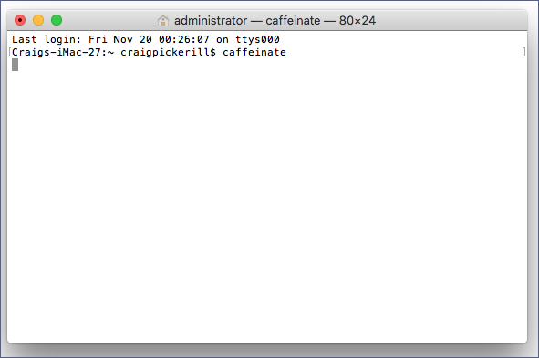 type in caffeinate