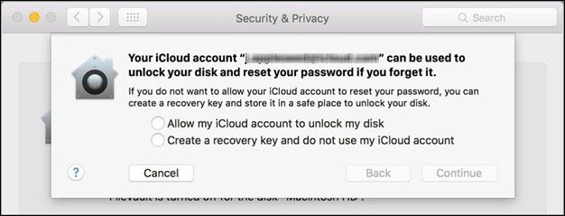 Use a recovery key to reset password