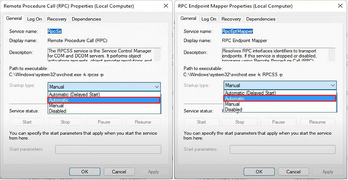 Change RPC services