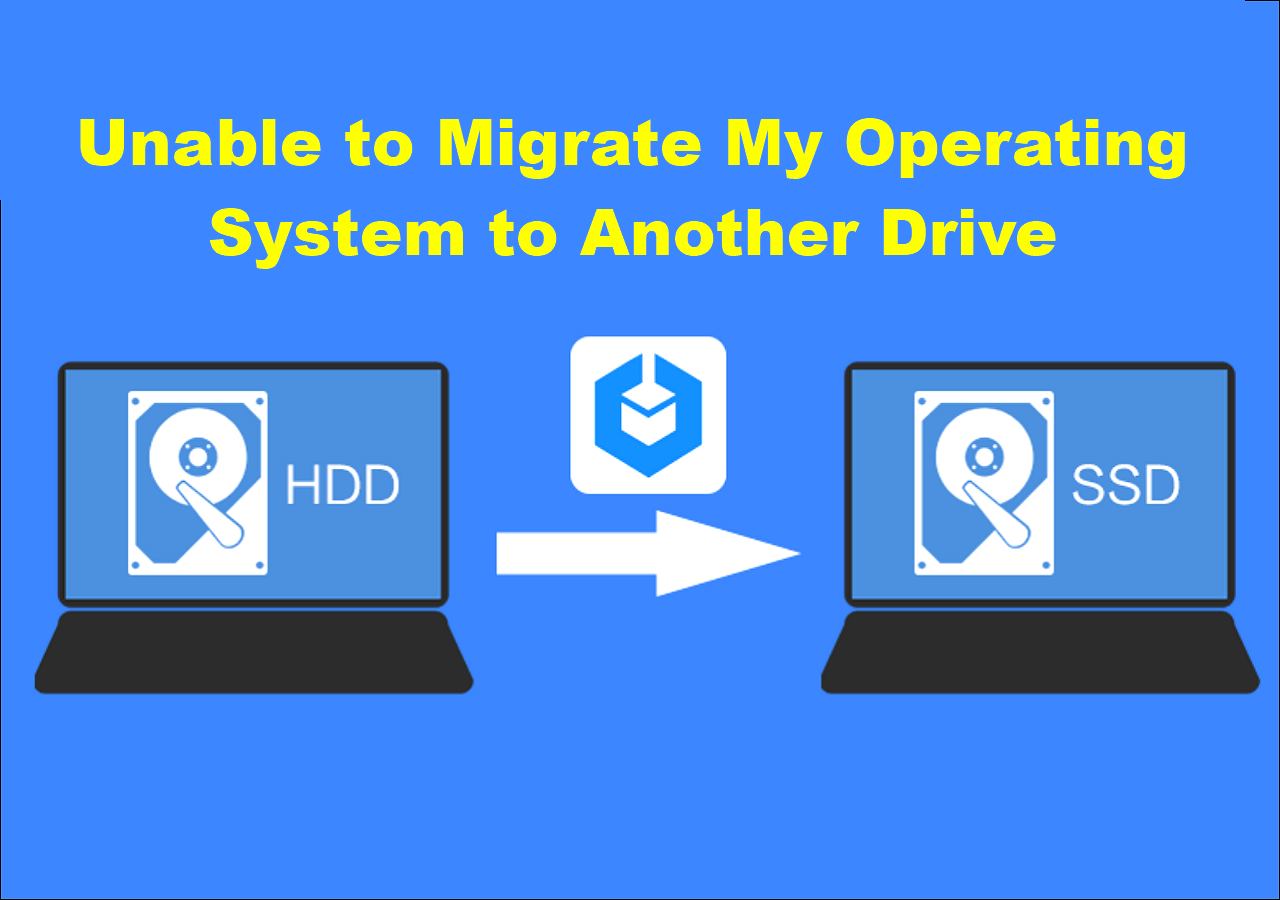 unable to migrate my operating system to another drive