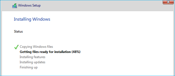 wait for the installation process to be done