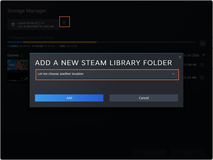 Steam Storage Manager