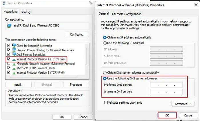 Change DNS Server in Wifi 